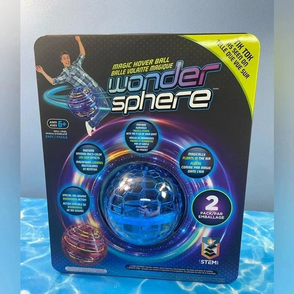 Wonder Sphere 2 Pack - Magic Hover Ball - Brand  New in Sealed Box - - Picture 1 of 3
